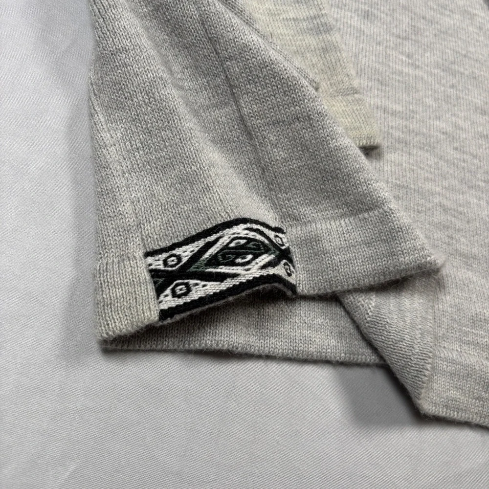 PAKA Crewneck Sweater Mens XL Grey Royal Alpaca Handmade  Raglan Long Sleeve - Picture 2 of 11
